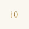 Easy Huggie Hoops: Handcrafted 14k gold hoop earrings with clicker closure, designed for everyday comfort and effortless wear.
